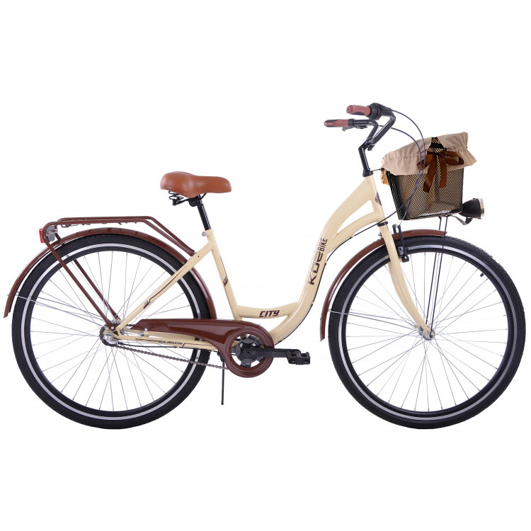 Mestský bicykel 26" Kozbike K23 3 prevodový Krémovo hnedý